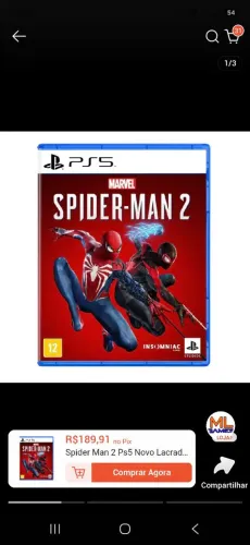 Spider Man 2 Ps5 Novo Lacrado Físico, Jogos Ps5