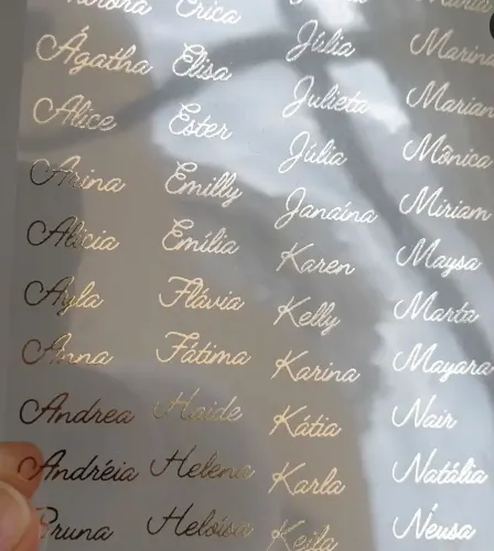 Cartela Artes Metalizada Personalizada No Foil