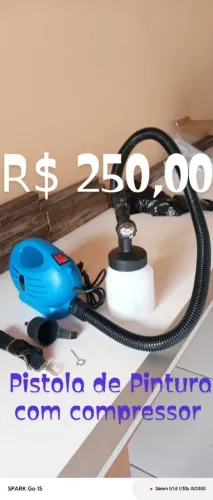 Pistola de Pintura Elétrica com Compressor de 650 W