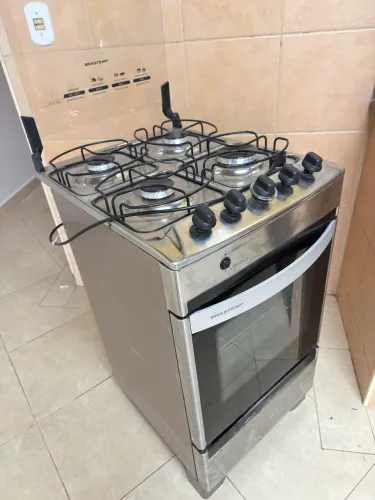 Fogão 4 bocas de inox perfeito funcionamento