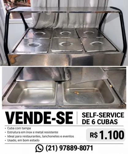 Vendo selvservice 6 cubas 1100