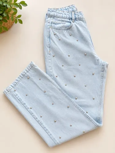 Calça jeans reta AMARO
