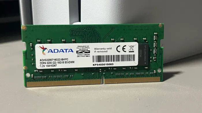 Memória ram 16gb de notebook 3200Mhz