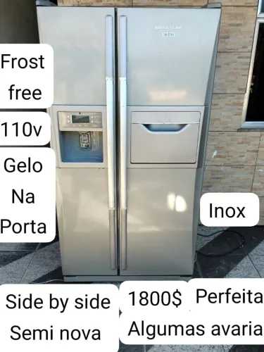 Vendo side by side inox perfeita semi nova
