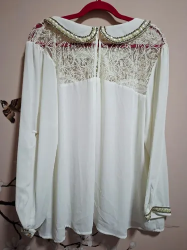 BLUSA Off-White bordada com pedra rias GG