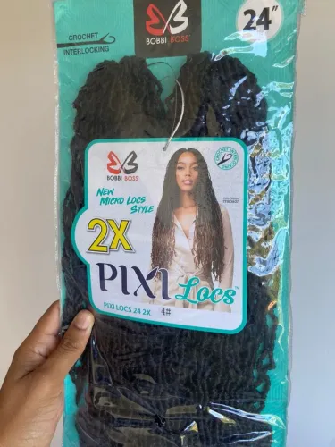 Material para trancista Pixi Locs e cabelo sintetico para afro puff croche braids