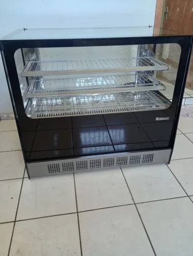 Vitrine quente expositor par salgados