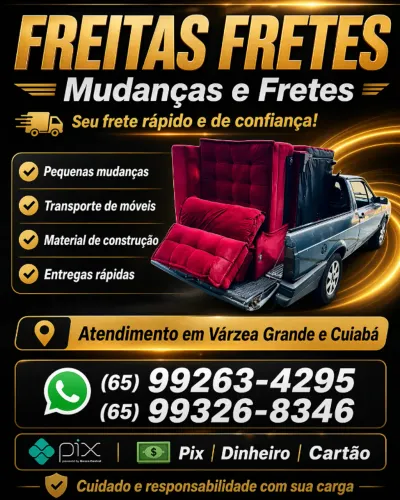 Fretes e pequenas mudanças com Saveiro e carretinha
