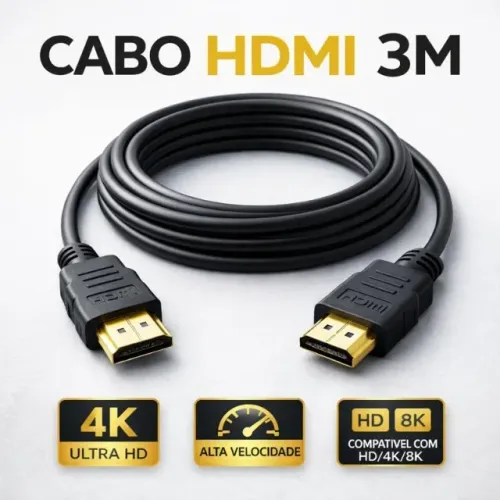CABO HDMI COM REVESTIMENTO DE PLASTICO TERMICO