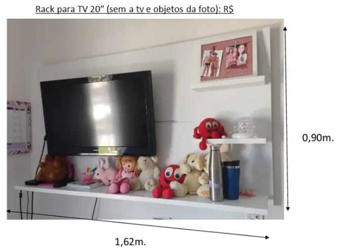 Rack para TV 20" - branco