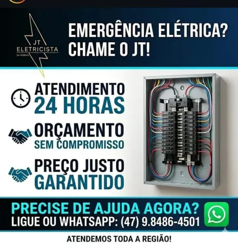 Atendimento emergencial, instalações elétricas, pequenos reparos,.