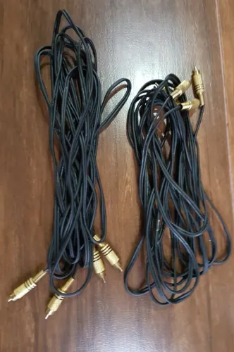 Cabo RCA Duplo Preto 8m