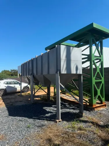 Silo Metálico 8m³ Industrial - Estrutura Reforçada