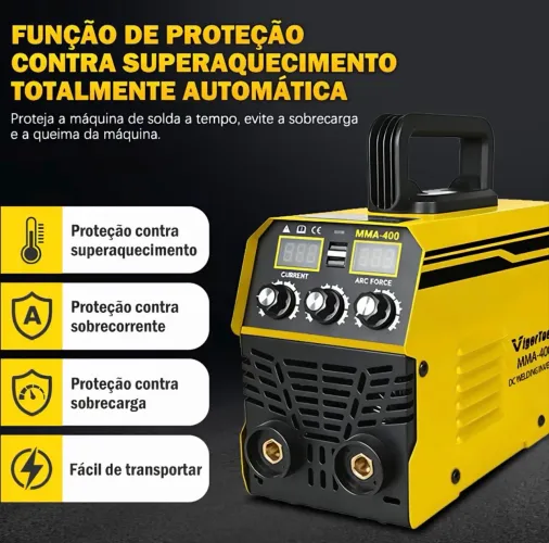 SSSF ? Máquina de Solda Elétrica Inversora DC MMA-400, 110V/220V, Núcleo 100% Cobre,