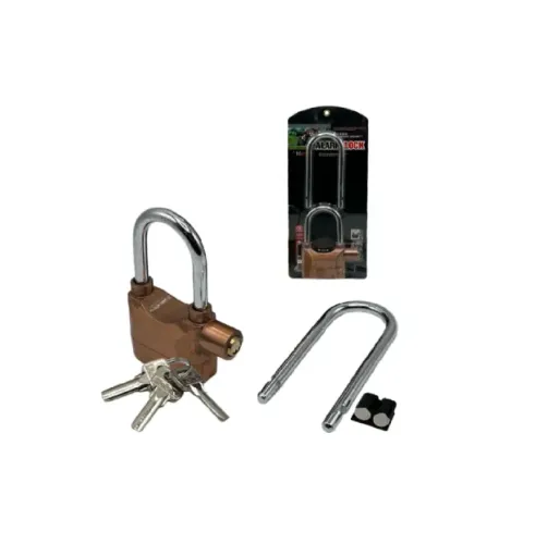Cadeado Antifurto Com Alarme 110db Haste 10mm