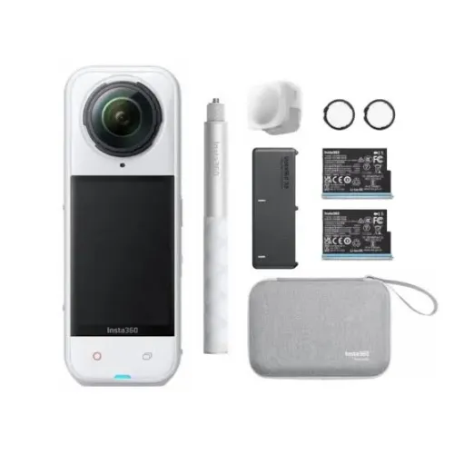 Insta360 x5 Satin White - Kit completo com duas baterias