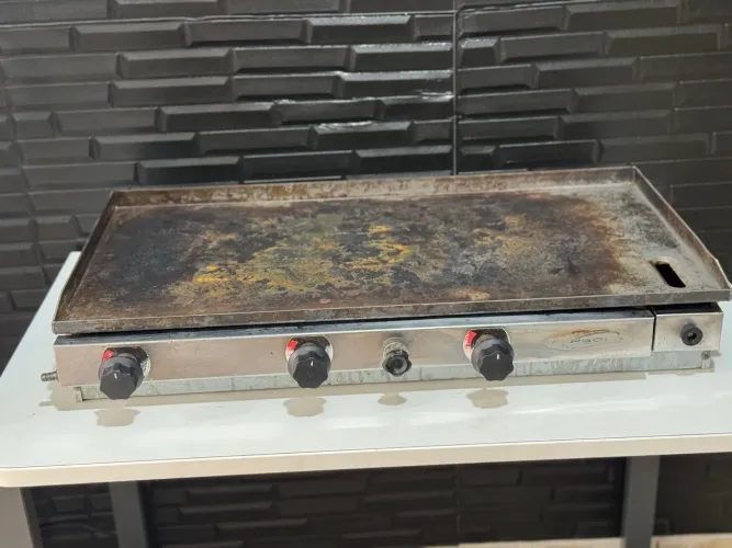 Chapa de Lanches Profissional 80x40 - Ótima para Hamburgueria e Lanchonete!