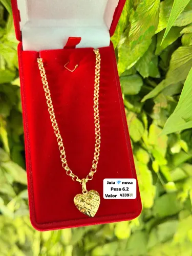 Colar de ouro 18k 6.2g Nova | Certificado de garantia