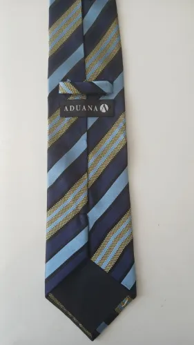 Gravata Azul Listrada - Aduana