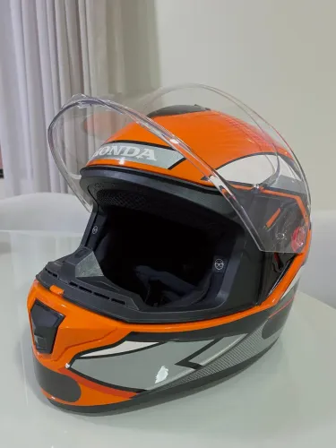Capacete laranja - tamanho 58