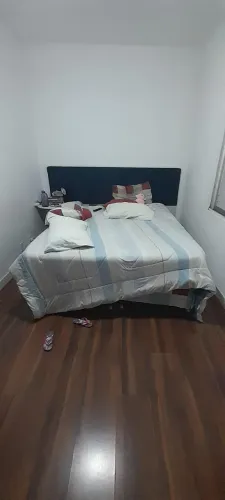 Cabeceira de cama casal em linho azul marinho