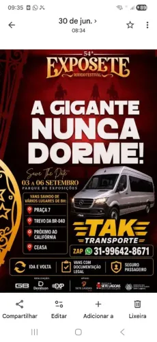 Vans para a exposete 