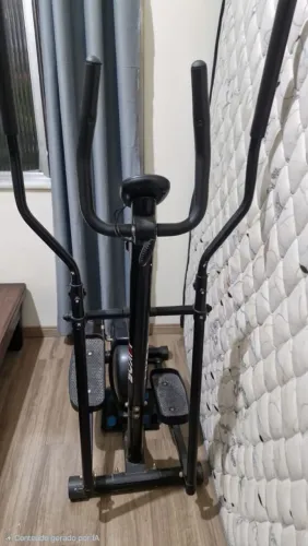 Aparelho elíptico Kiko's baixo impacto pro joelho simula subida.