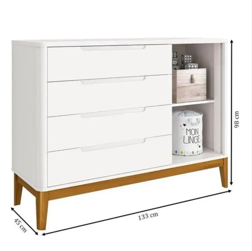 Cômoda infantil - Branco fosco 