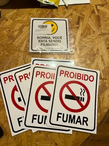 placa proibido fumar