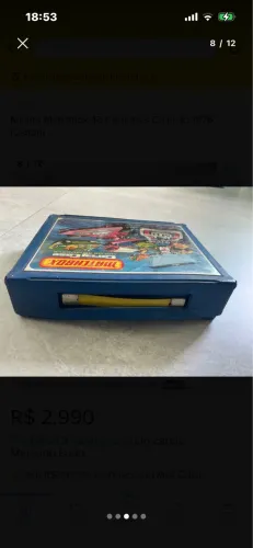 Matchbox com maleta 48 carrinhos