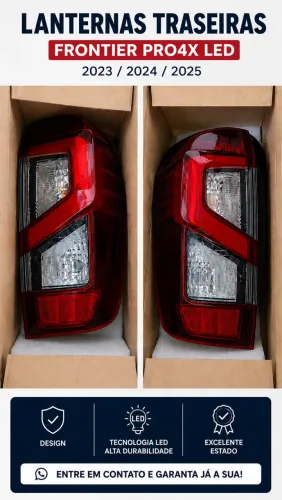 Par de Lanternas de LED traseiras da Frontier Pro4x 2023/2024/2025