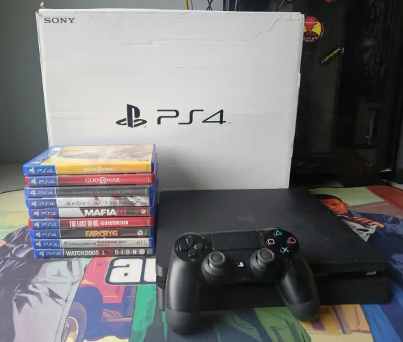 PS4 SLIM 1TB. FAÇO OLX PAY/FRETE GRÁTIS EM ATÉ 10X SEM JUROS