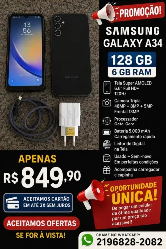 Samsung Galaxy a34 128 GB