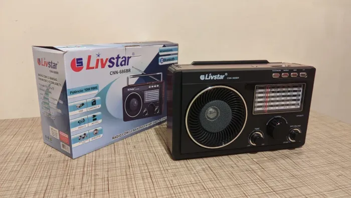 Radio Retrô AM/FM USB, SD, Bluetooth CNN-686 Livstar<br><br>