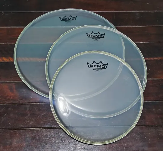Kit de Peles Remo Ambassador Clear 10, 12 e 14"