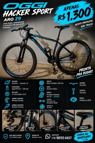 Bicicleta Oggi sport hacker