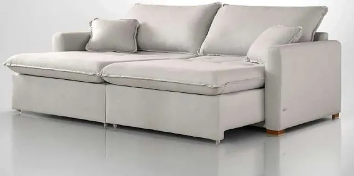 Sofá-Cama Madri 1,84 m Linho - Viva Móveis