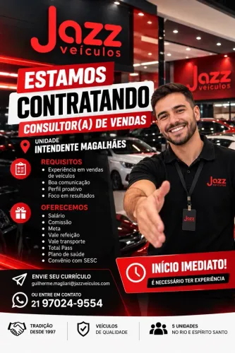 Vaga para vendedor de semi novos