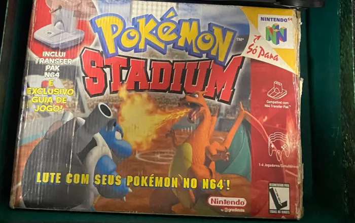 Caixa ORIGINAL Pokémon Stadium N64!!! 