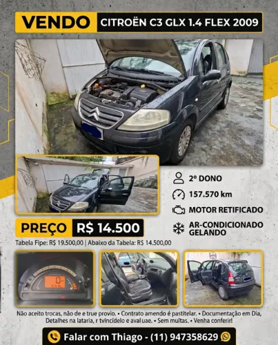 Citroen C3 GLX 1.4/ GLX Sonora 1.4 Flex 8V 5P 2009