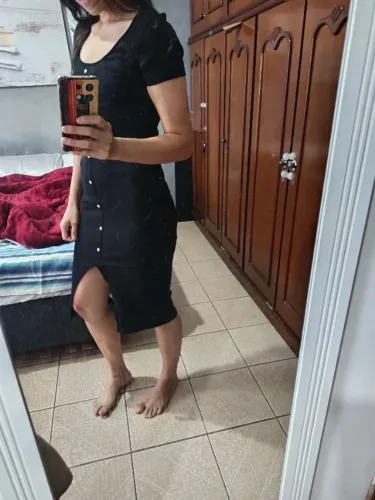 Vestido midi preto bluesteel