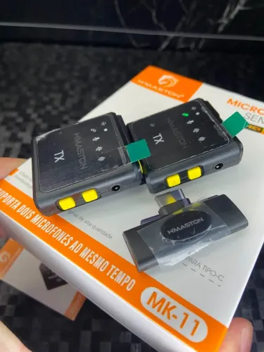 Microfone de Lapela Duplo H?Maston MK-12 para iphone an4