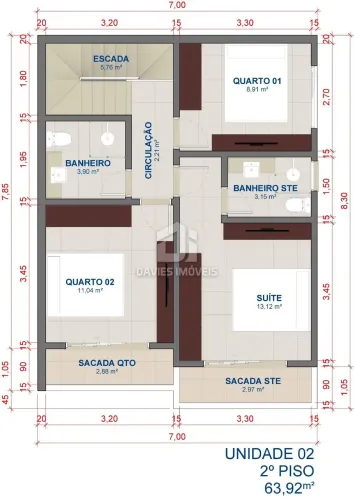 Sobrado em construção à venda no Cajuru | 125 m² | 3 quartos sendo 1 suíte | Curitiba