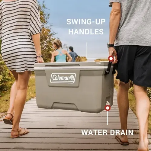 Caixa Térmica 66,2L 70QT Lakeside Coleman, cinza, NOVO