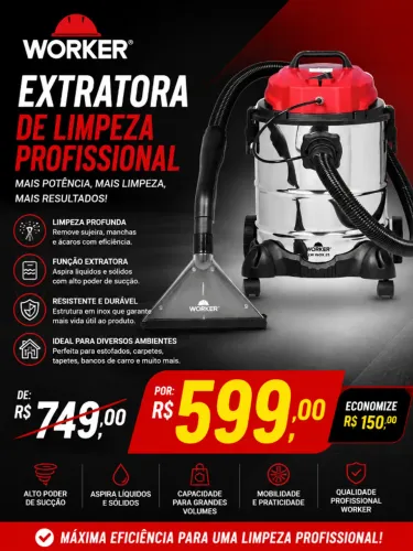 Extratora de limpeza profissional WORKER