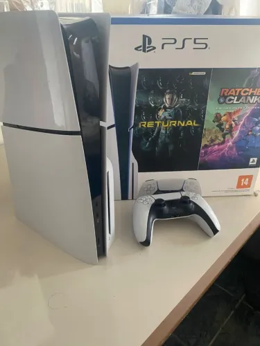 PS5 SLIM COM LEITOR + 2 jogos + caixa e nota fiscal