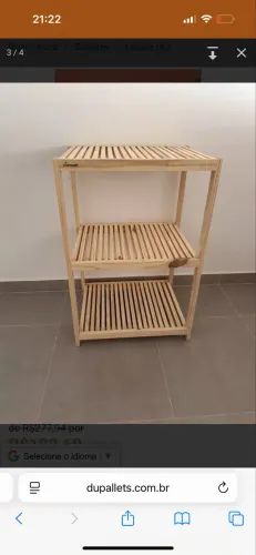 Estante + sapateira de pallet