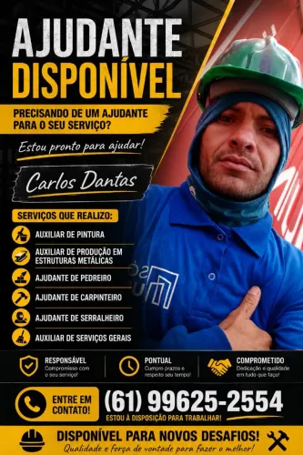 Ajudante estou disponível 