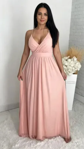 Vestido festa rosé