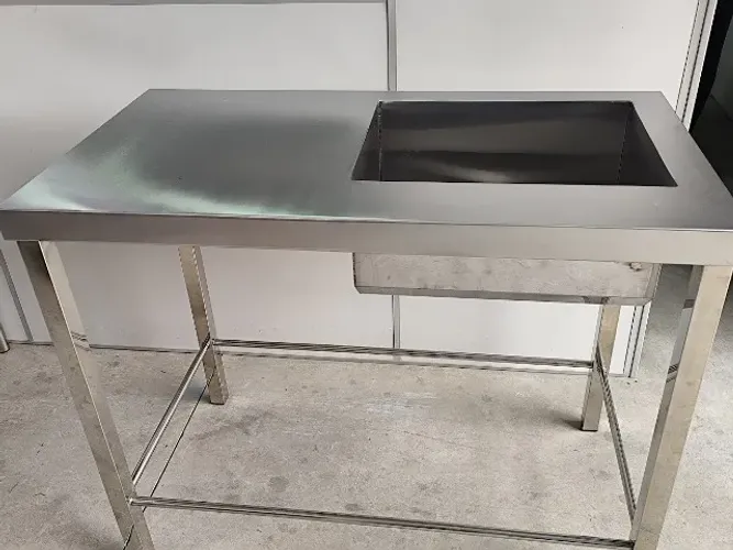 Pia Inox 2,20m Estrutura Reforçada Restaurante